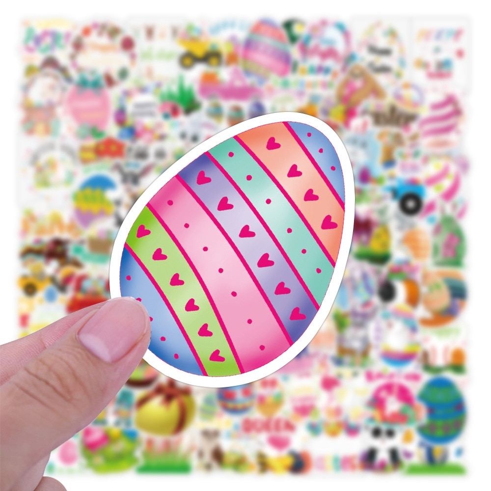 Cute Easter Day Egg Rabbit Stickers