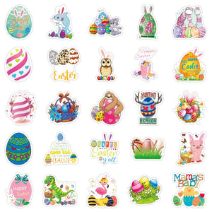 Cute Easter Day Egg Rabbit Stickers