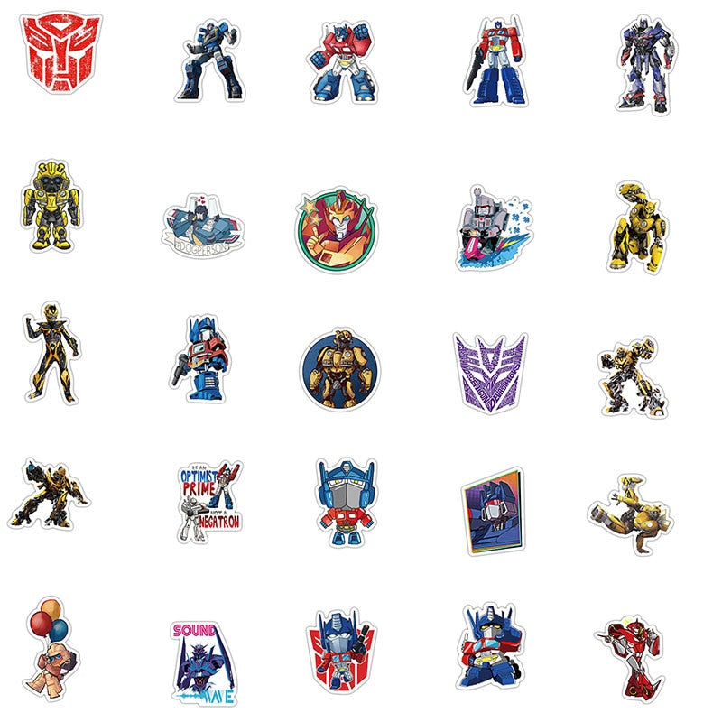 Transformation Bumblebee Optimus Prime Stickers