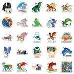 Fire Wing Flying Dragon Stickers