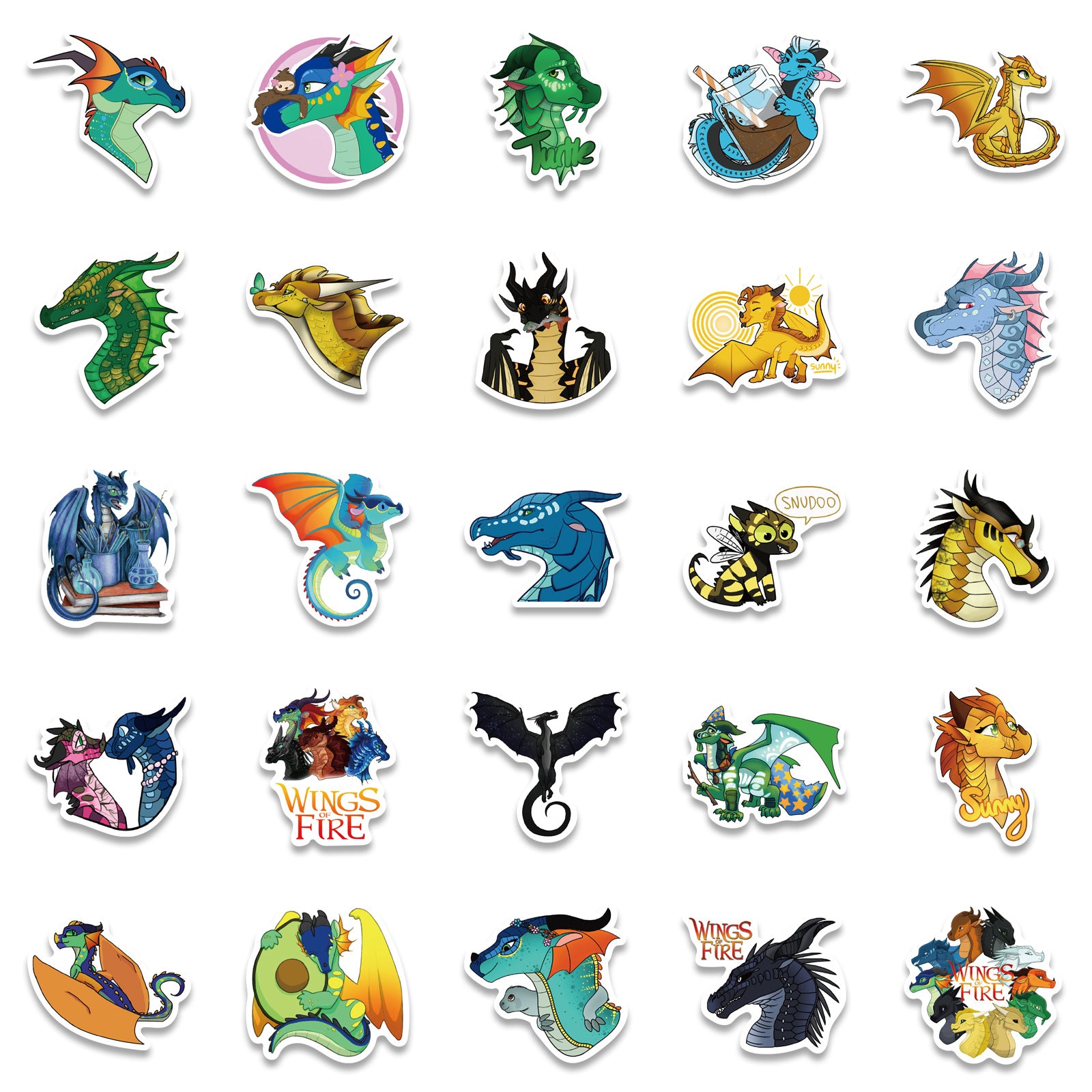 Fire Wing Flying Dragon Stickers