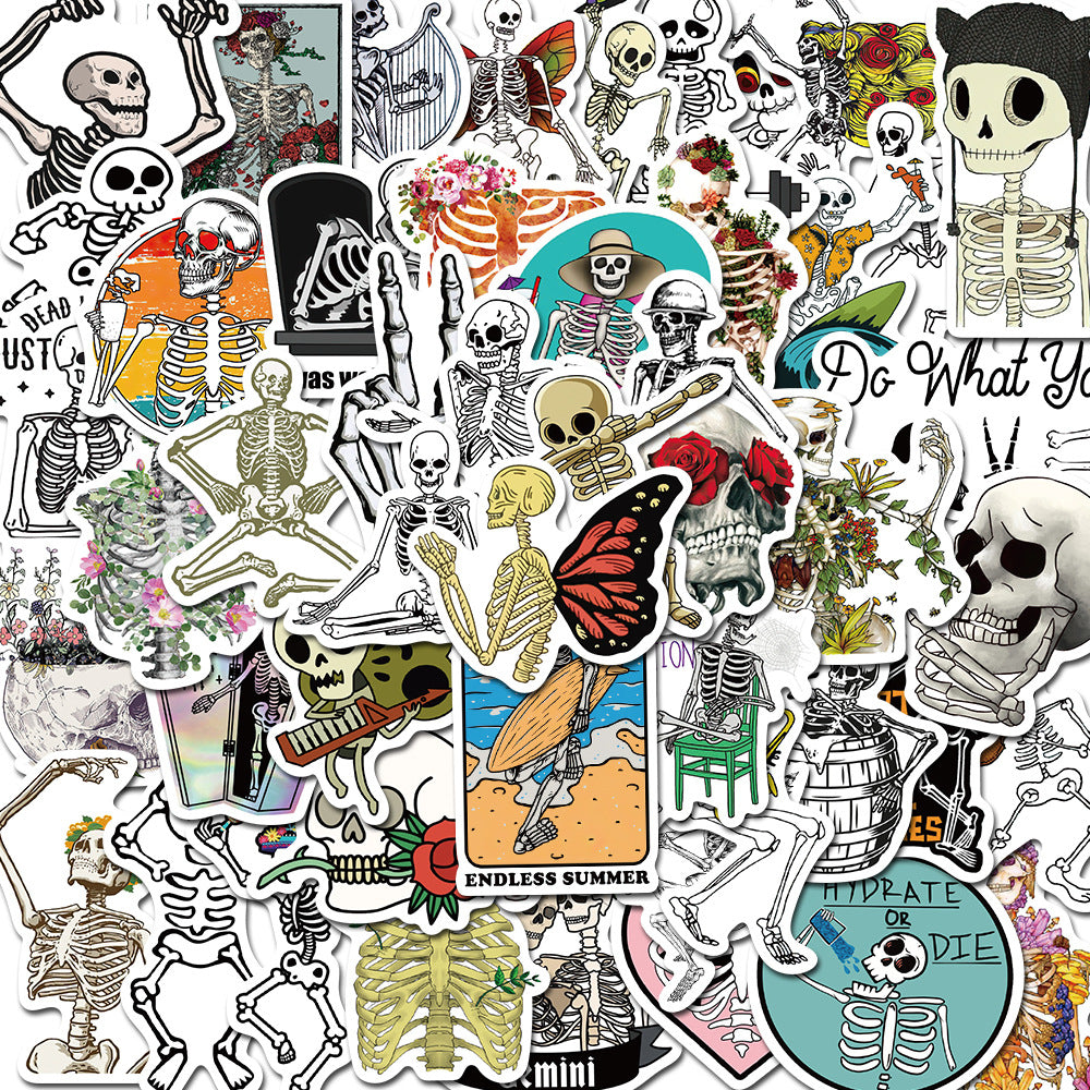 Punk Skeleton Stickers