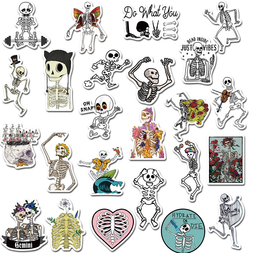 Punk Skeleton Stickers