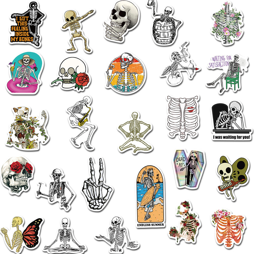 Punk Skeleton Stickers