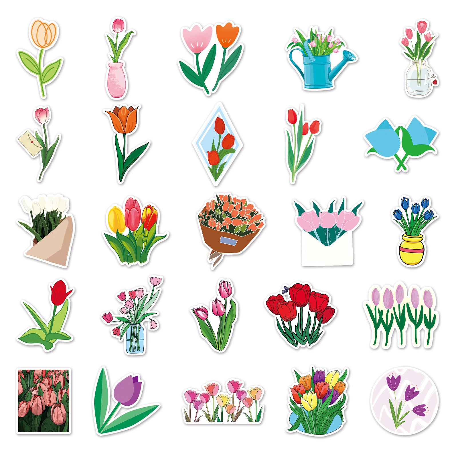 Tulip Flowers Stickers