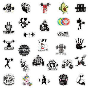 Sheets Of Sports Fitness Workout Stickers