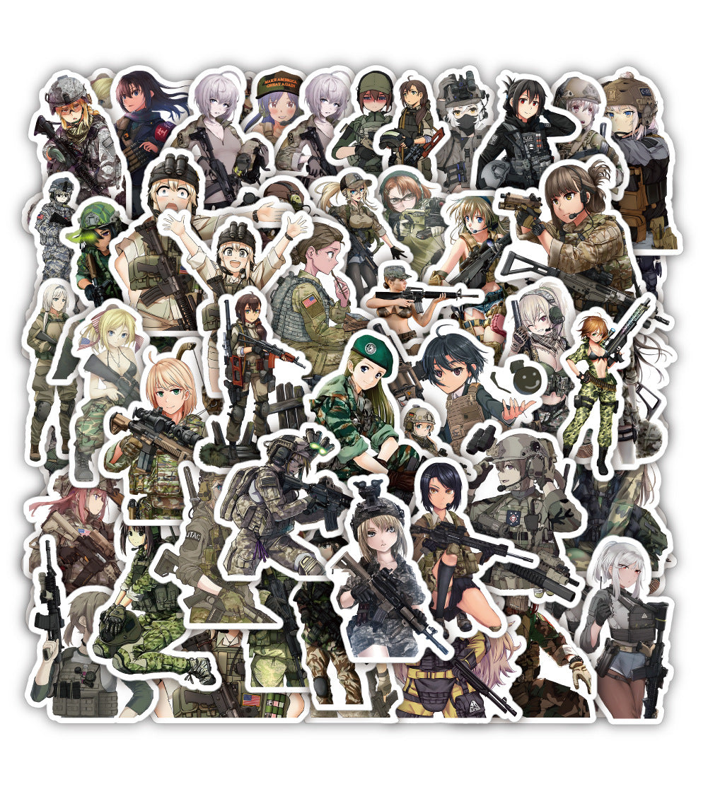 Army Woman Soldier Stickers