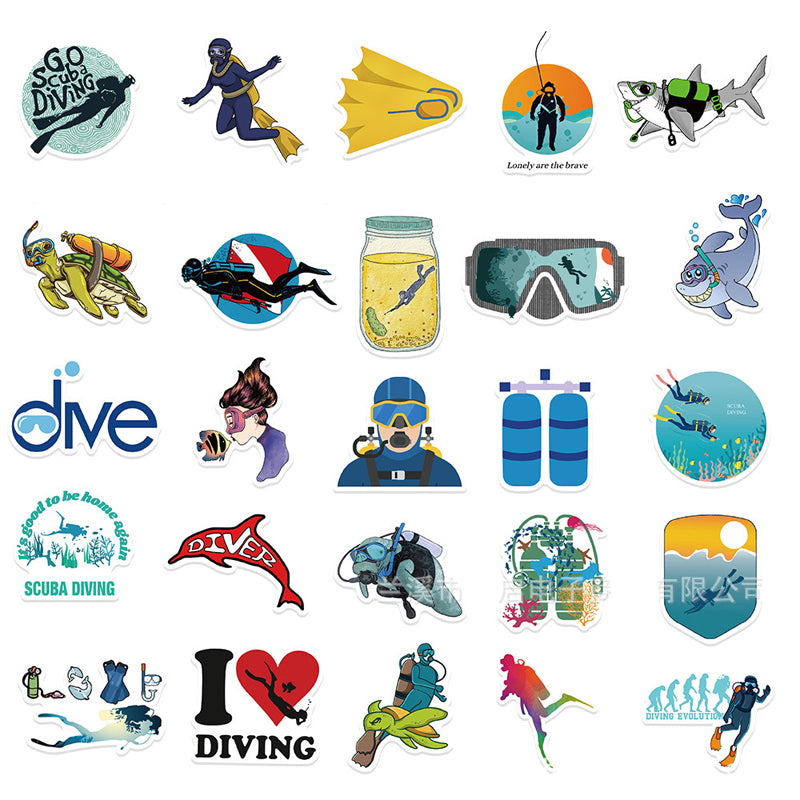 Underwater diving Scuba Outdoor Stickers