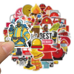 Firefighter Cartoon Stickers