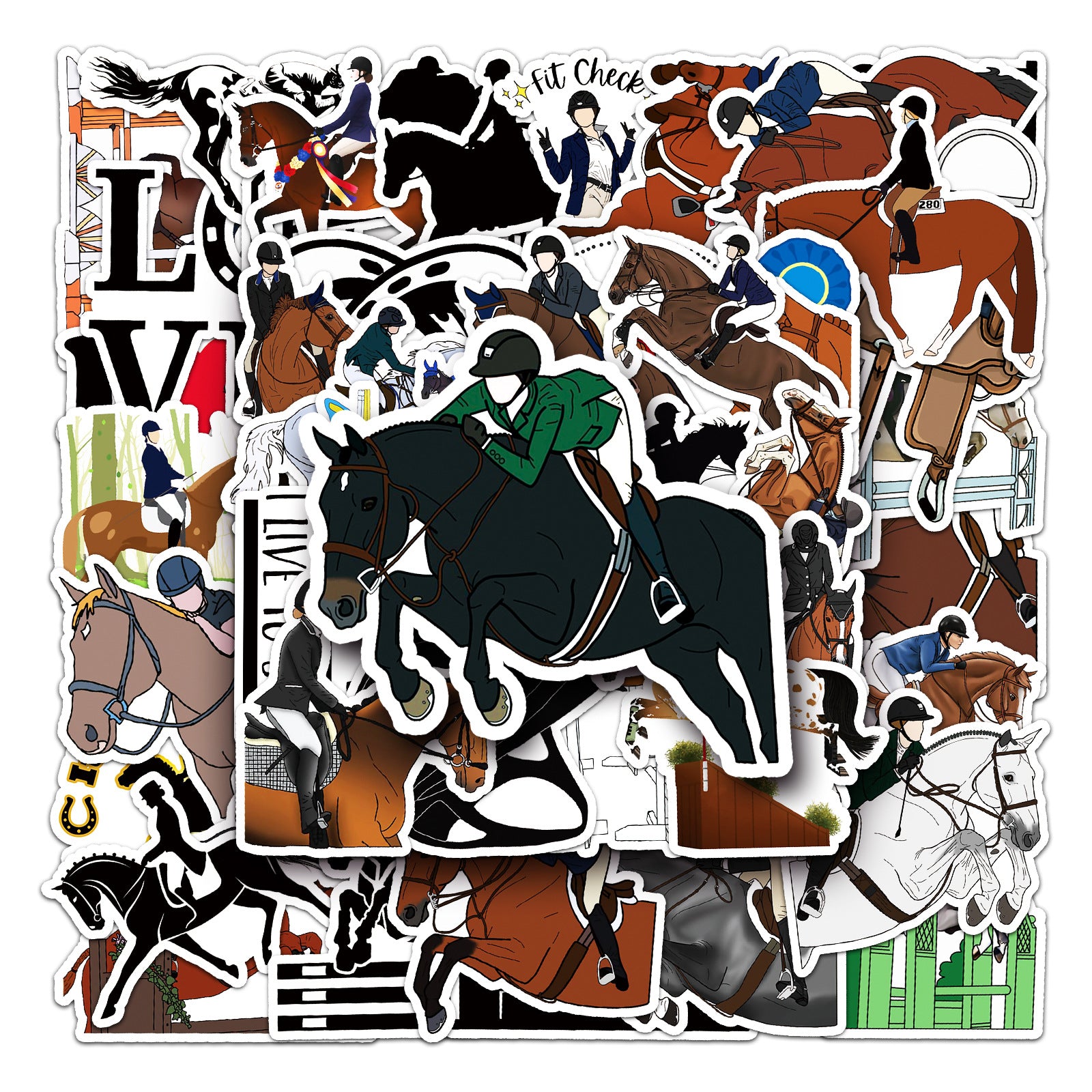 Horse Equestrian Show Stickers