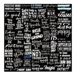 Black Motivational Phrases Stickers