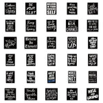 Black Motivational Phrases Stickers