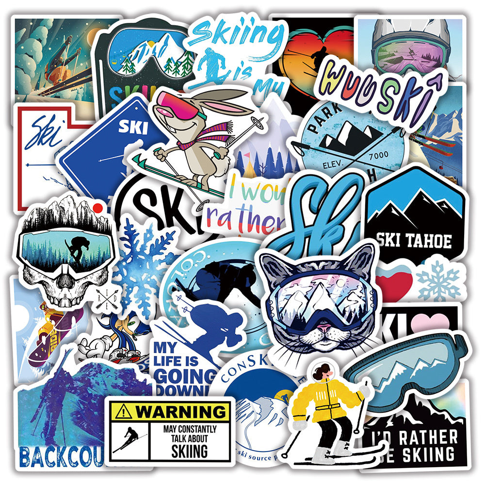 Skiing Ski Stickers