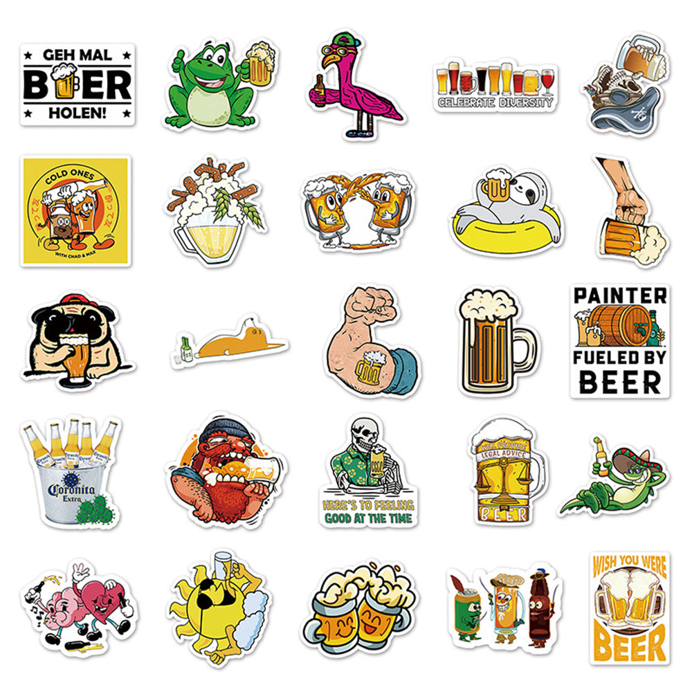 Wine Brewage Beer Stickers