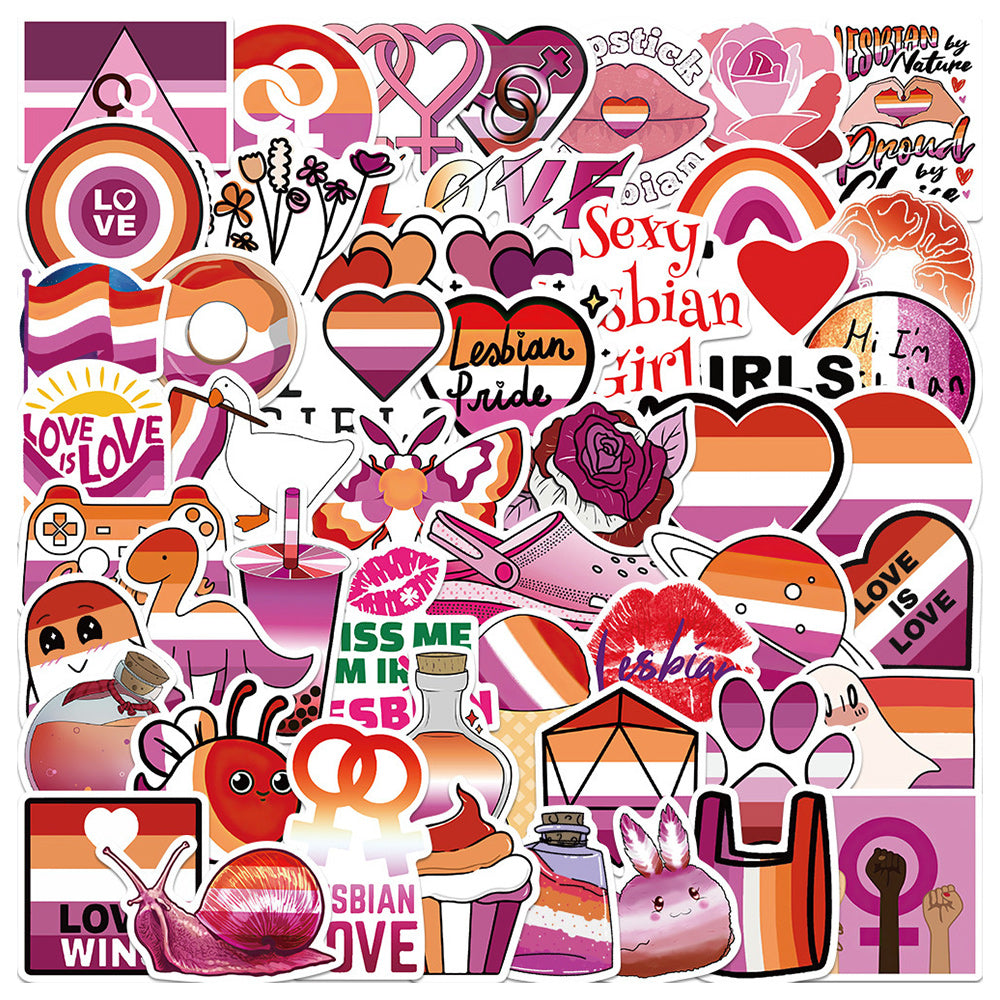 Purple Lesbian Stickers