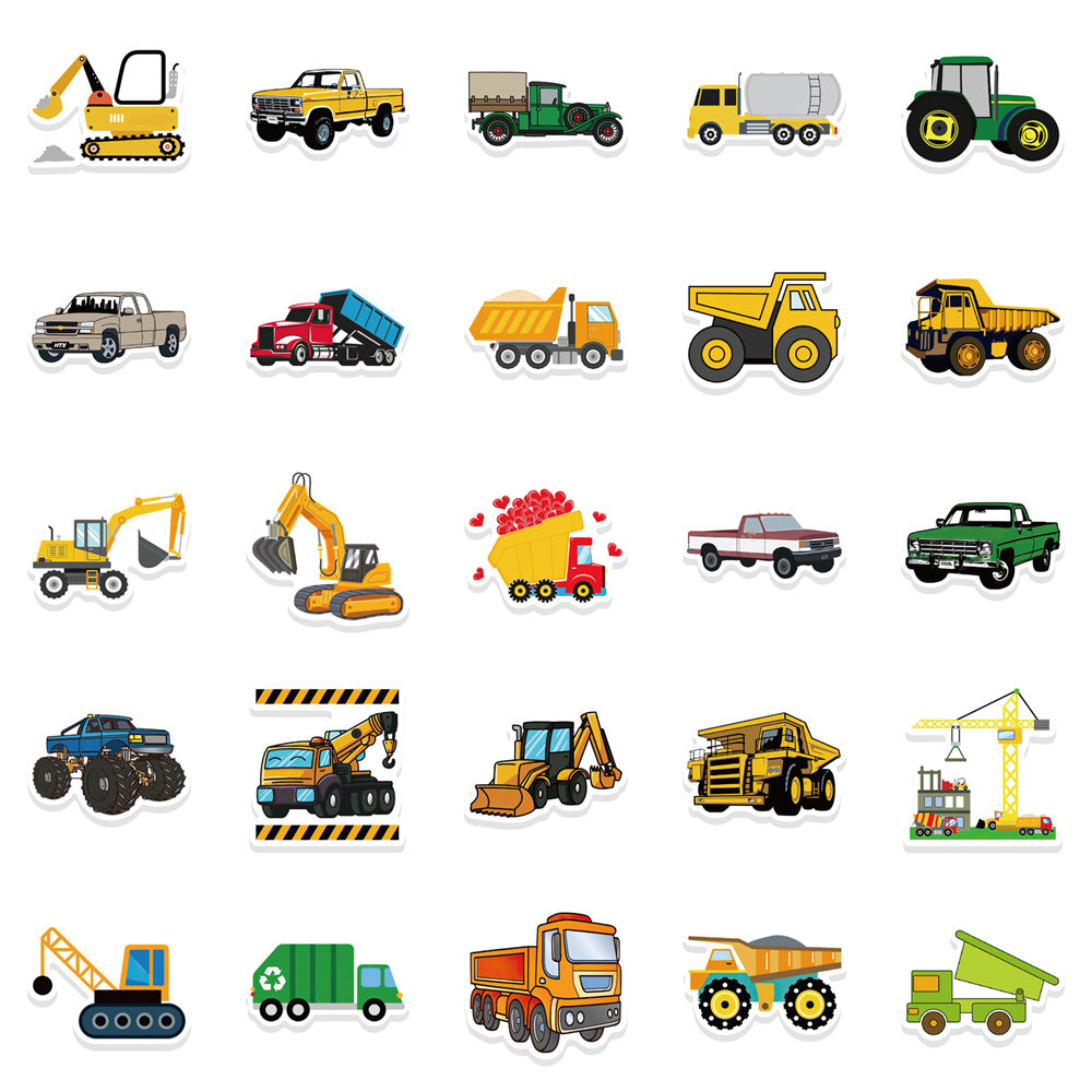 Digger Truck Stickers