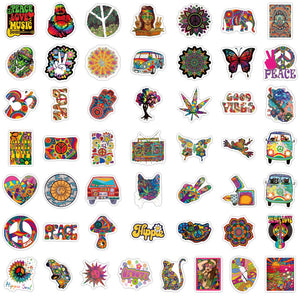 Psychedelic Hippie Stickers