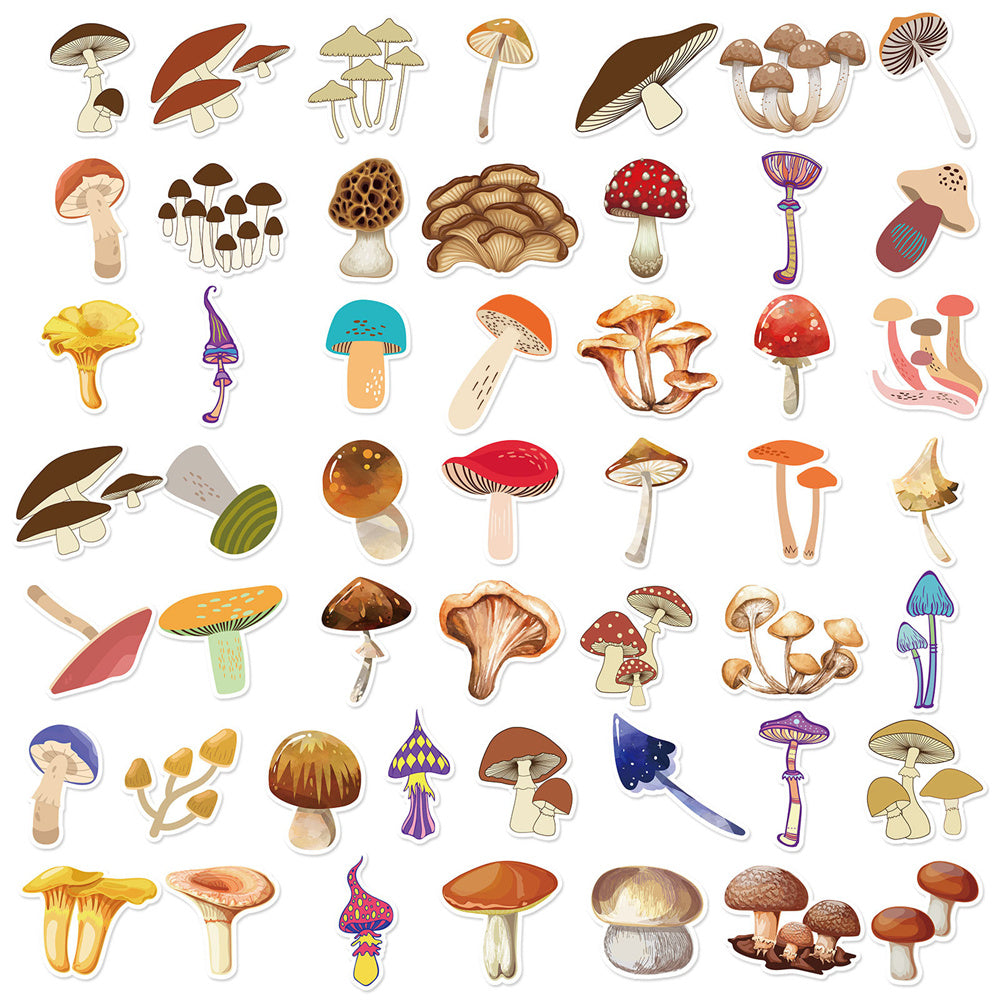 Umbrella Mushroom Stickers