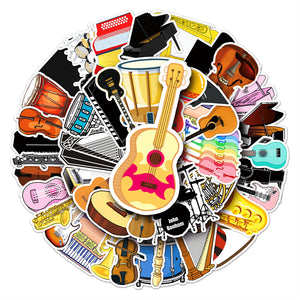 Musical Instrument Guitar Stickers