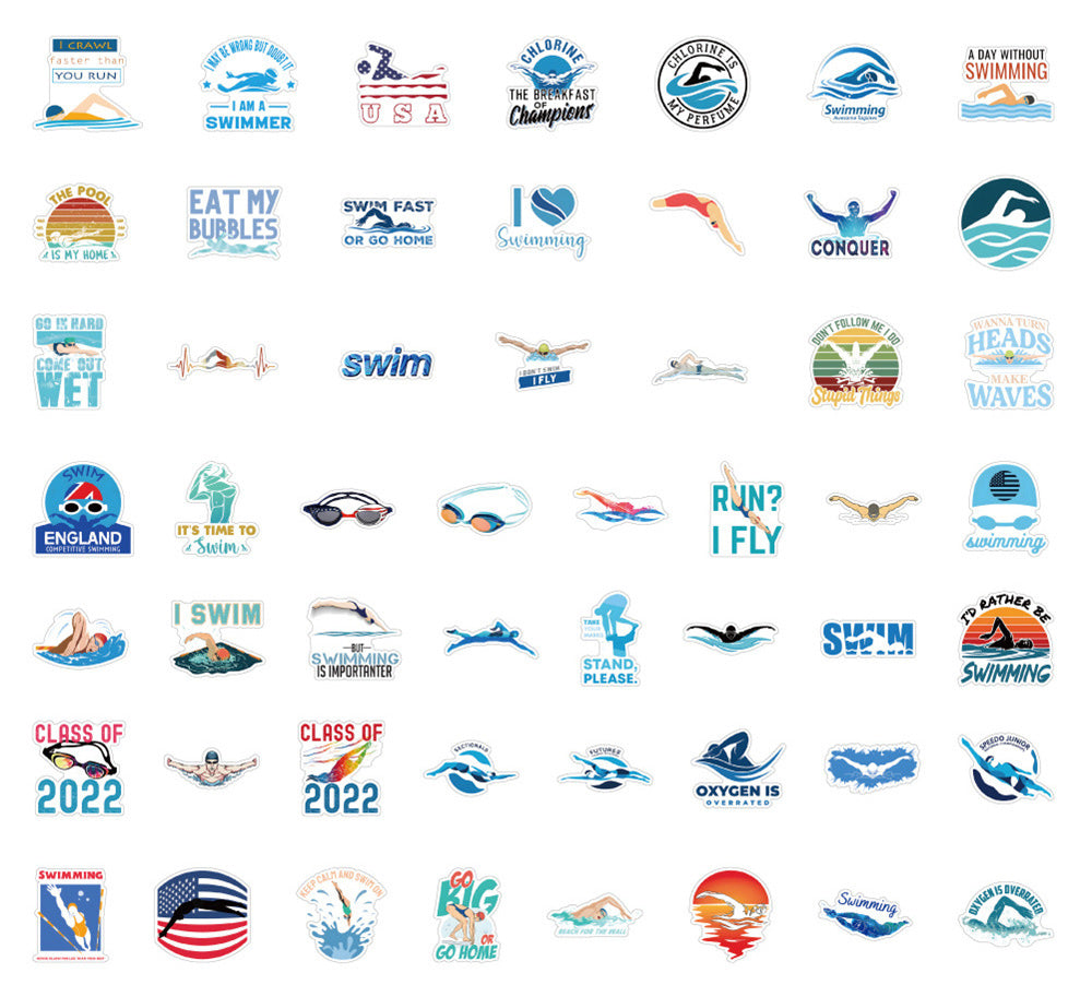 Summer Swimming Stickers