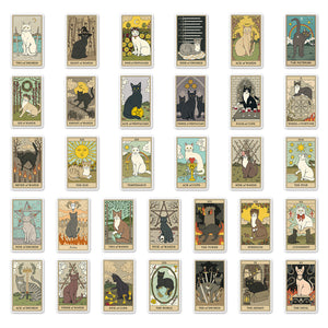 Cat Tarot Vintage Stickers