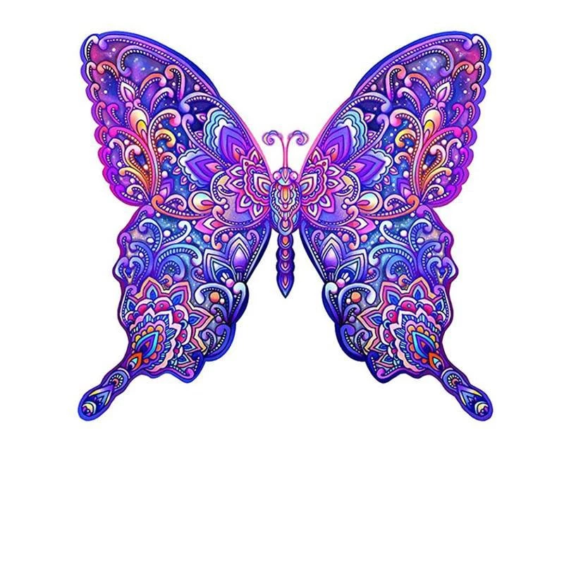 Purple Butterfly Wooden Jigsaw Puzzle