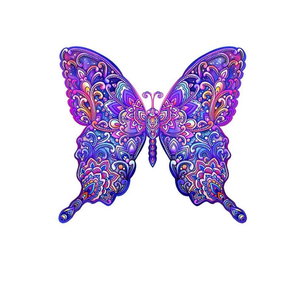 Purple Butterfly Wooden Jigsaw Puzzle