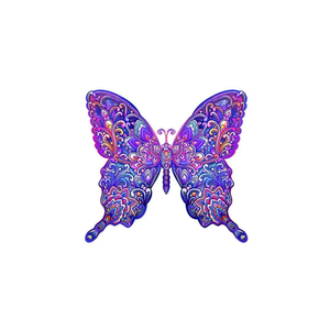 Purple Butterfly Wooden Jigsaw Puzzle