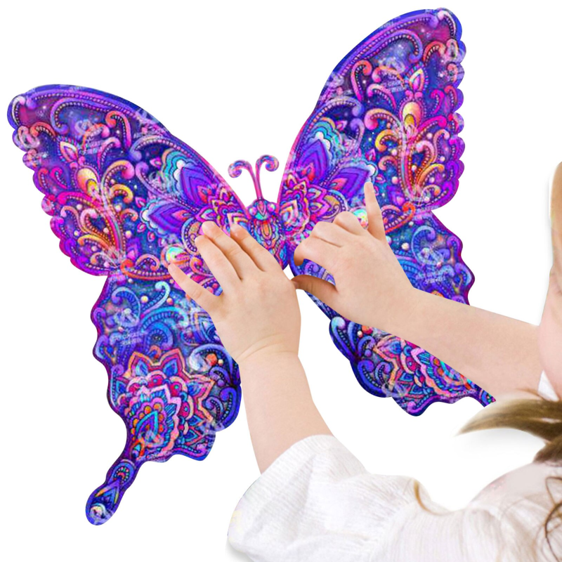 Purple Butterfly Wooden Jigsaw Puzzle