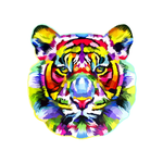 Rainbow Tiger Wooden Jigsaw Puzzle