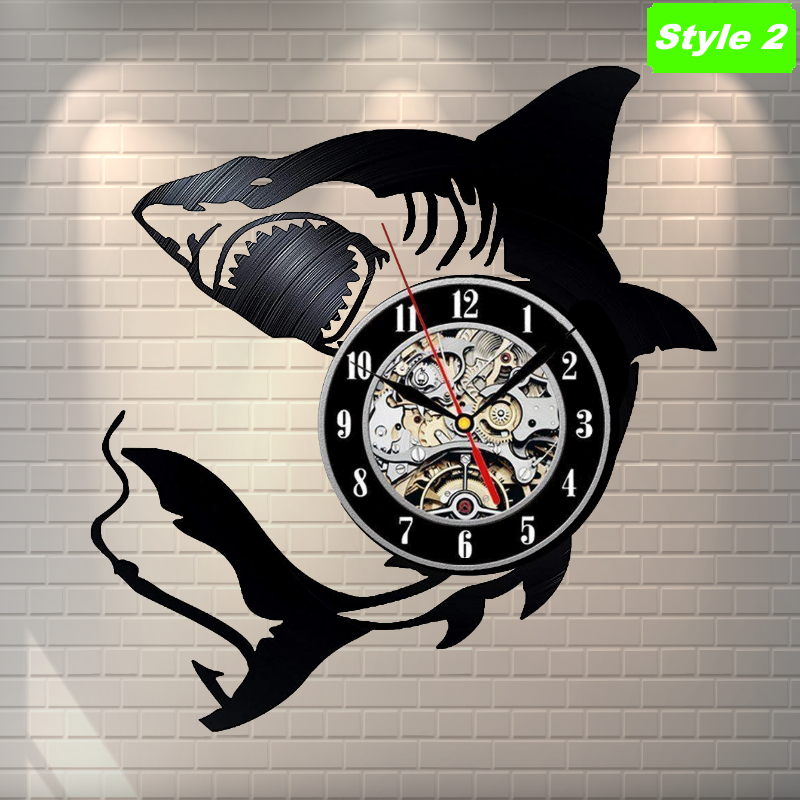 Shark Attack Wall Clock