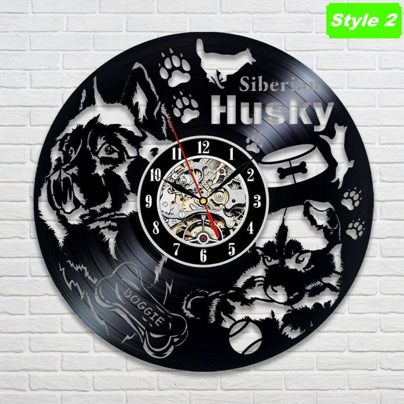 Siberian Husky Wall Clock