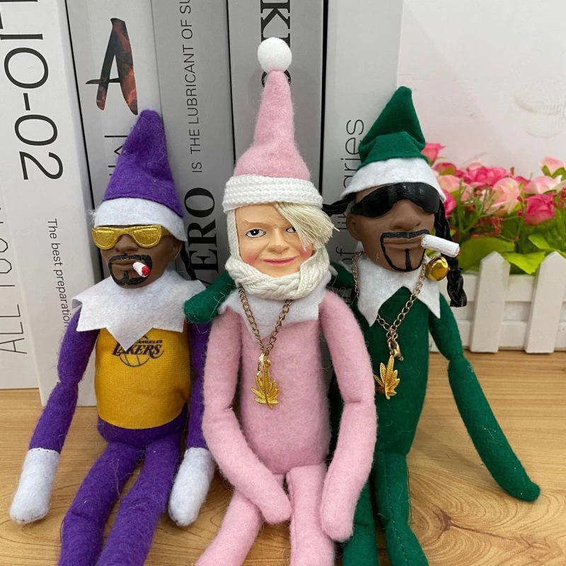 Snoop On A Stoop Pink Christmas Elf Doll