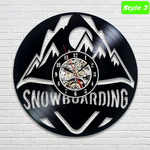 Snowboarding Wall Clock