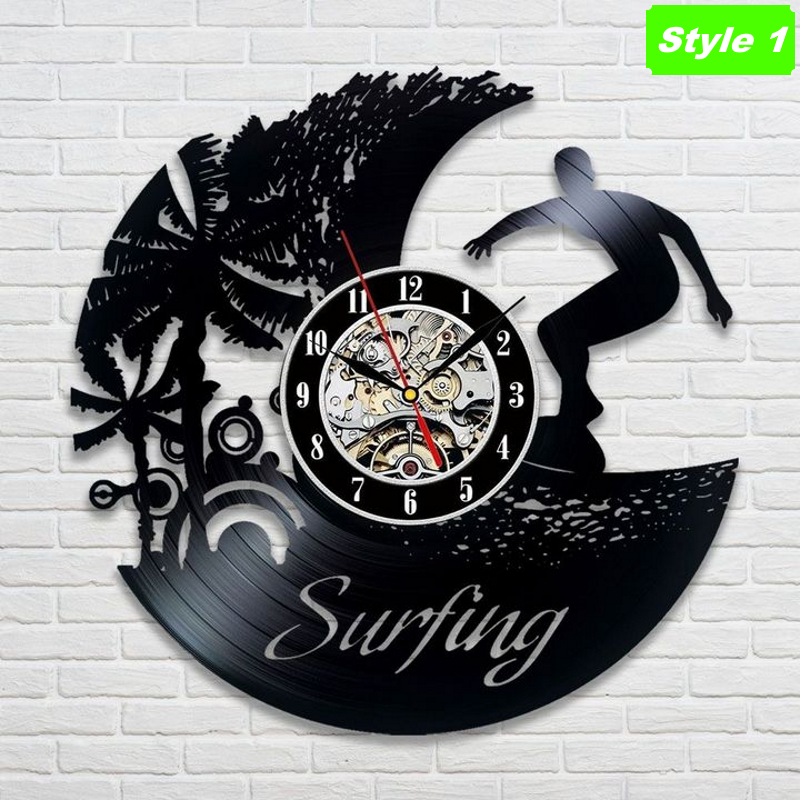 Surfing Wall Clock