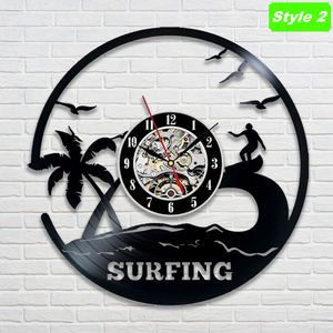 Surfing Wall Clock