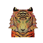 Tiger Head Wooden Jigsaw Puzzle