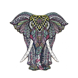 Very Fierce Elephant Wooden Jigsaw Puzzle