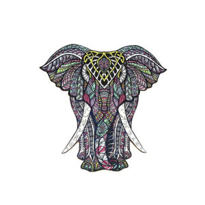 Very Fierce Elephant Wooden Jigsaw Puzzle